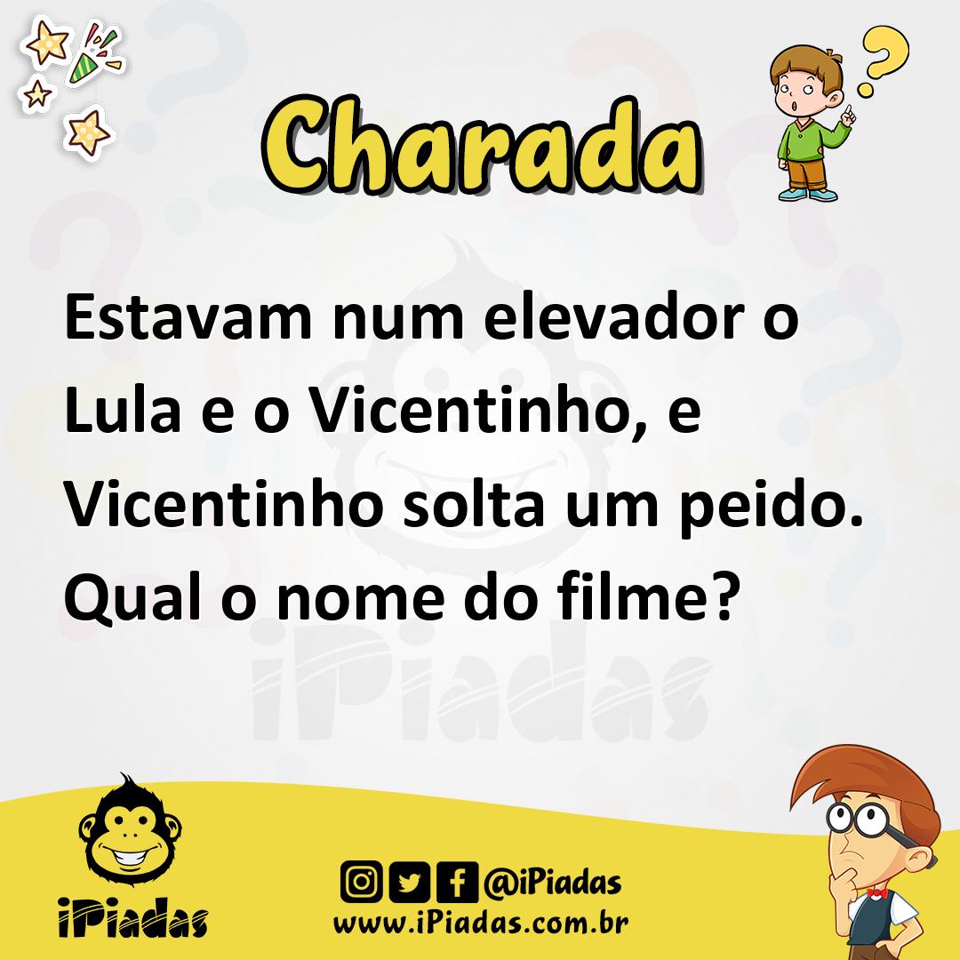 Ilustração de Estavam num elevador o Lula e o Vicentinho, e Vicentinho solta um peido. Qual o nome do filme? no iPiadas