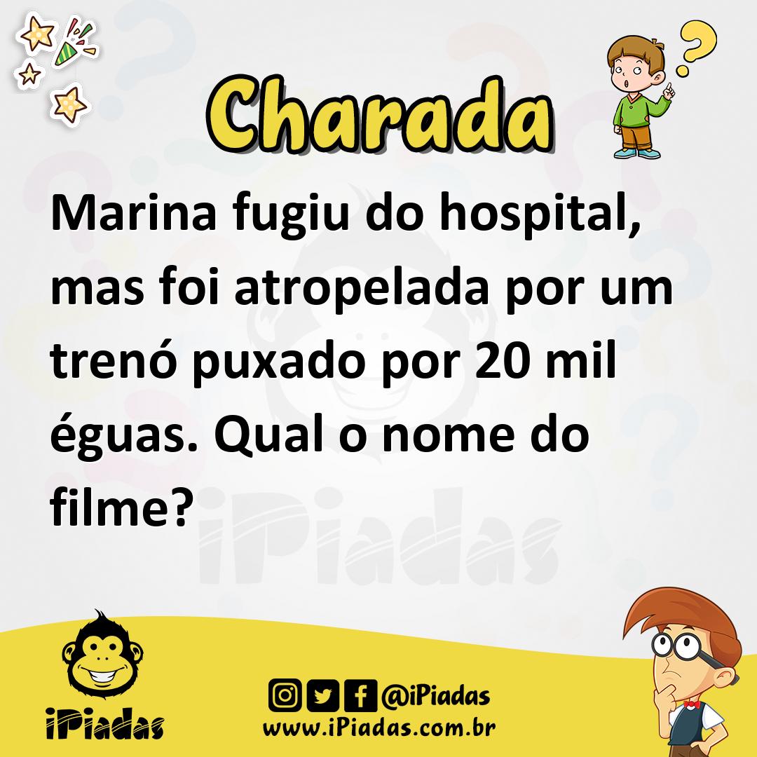 Ilustração de Marina fugiu do hospital, mas foi atropelada por um trenó puxado por 20 mil éguas. Qual o nome do filme? no iPiadas