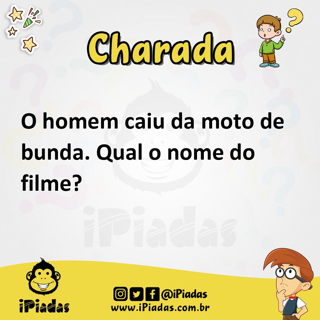 Ilustração de O homem caiu da moto de bunda. Qual o nome do filme? no iPiadas