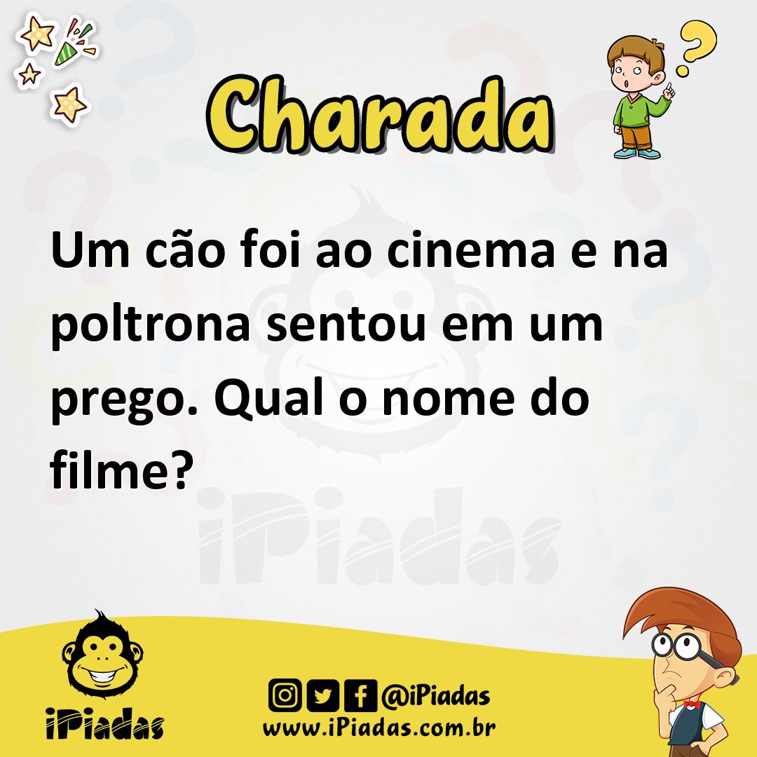 Ilustração de Um cão foi ao cinema e na poltrona sentou em um prego. Qual o nome do filme? no iPiadas