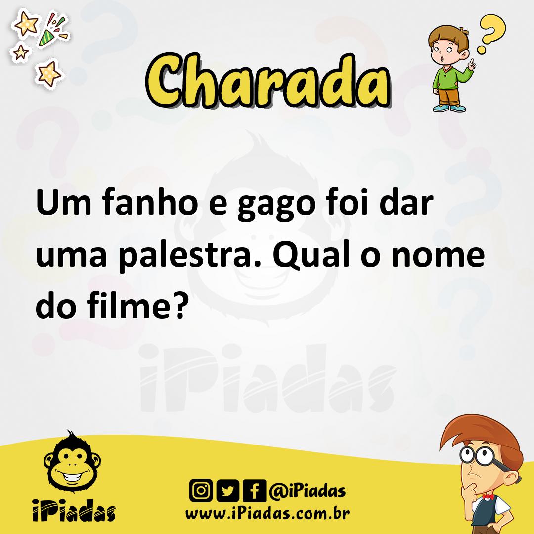 Ilustração de Um fanho e gago foi dar uma palestra. Qual o nome do filme? no iPiadas