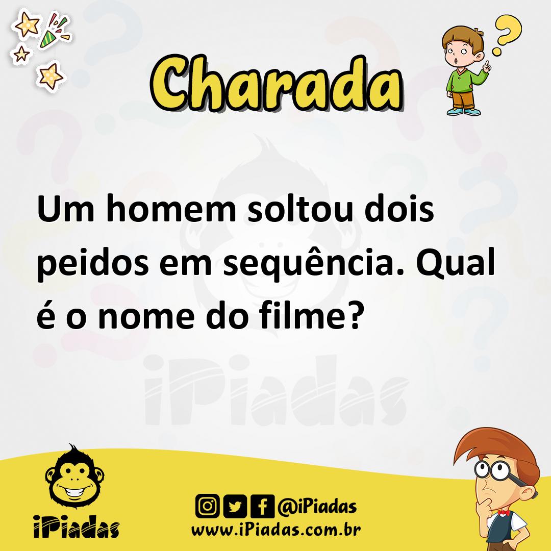 Ilustração de Um homem soltou dois peidos em sequência. Qual é o nome do filme? no iPiadas