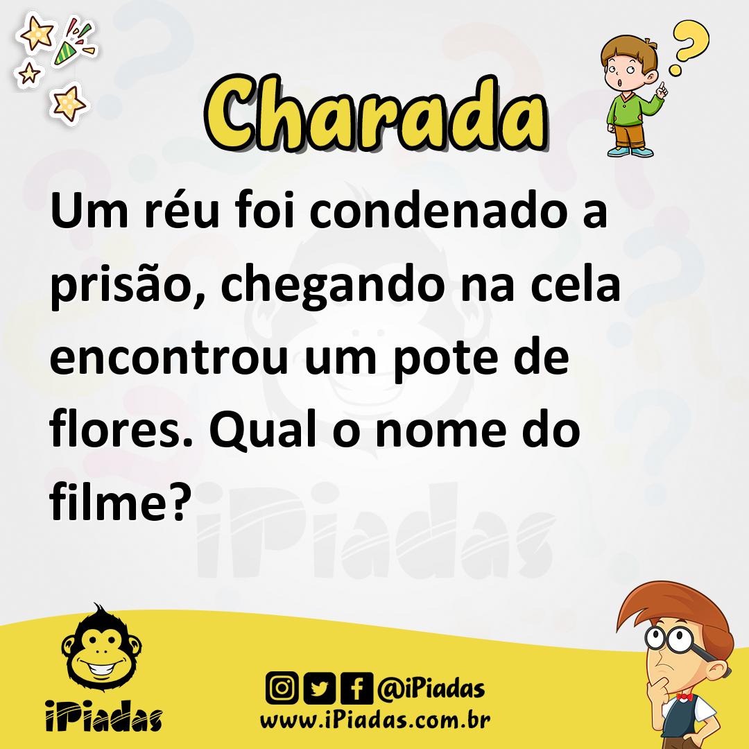 Ilustração de Um réu foi condenado a prisão, chegando na cela encontrou um pote de flores. Qual o nome do filme? no iPiadas