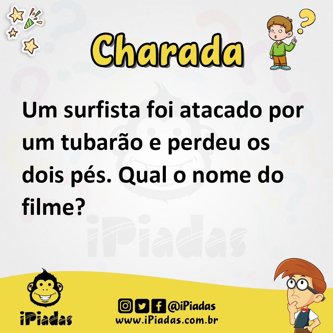 Ilustração de Um surfista foi atacado por um tubarão e perdeu os dois pés. Qual o nome do filme? no iPiadas