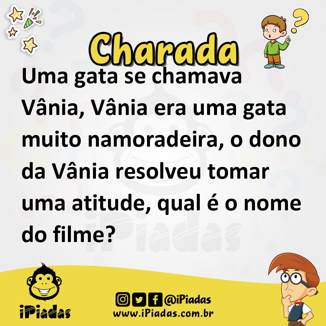 Ilustração de Uma gata se chamava Vânia, Vânia era uma gata muito namoradeira, o dono da Vânia resolveu tomar uma atitude, qual é o nome do filme? no iPiadas