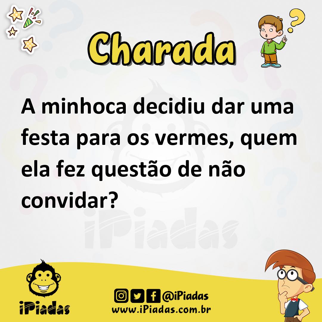Ilustração de A minhoca decidiu dar uma festa para os vermes, quem ela fez questão de não convidar? no iPiadas