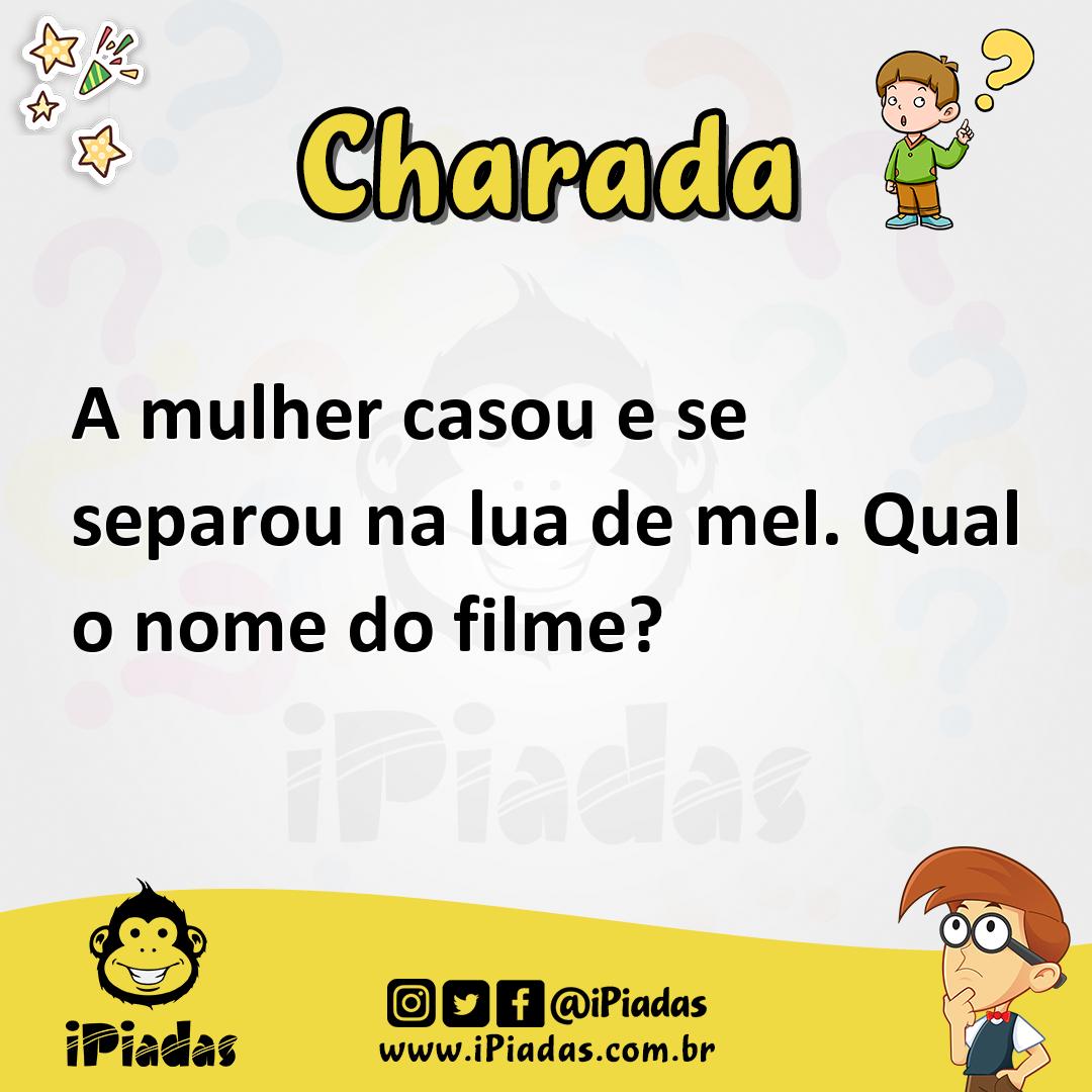 Ilustração de A mulher casou e se separou na lua de mel. Qual o nome do filme? no iPiadas