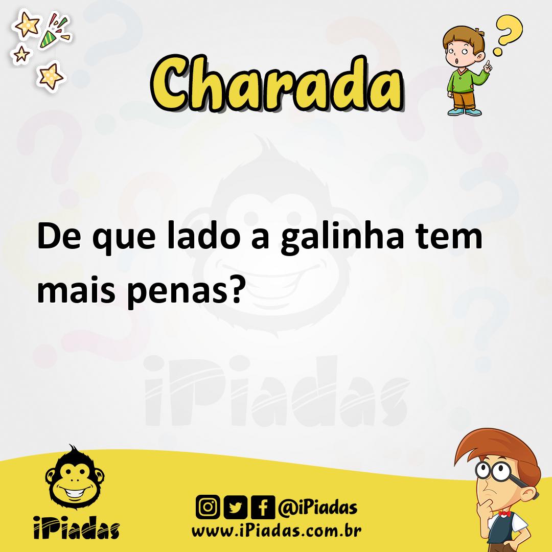 Ilustração de De que lado a galinha tem mais penas? no iPiadas