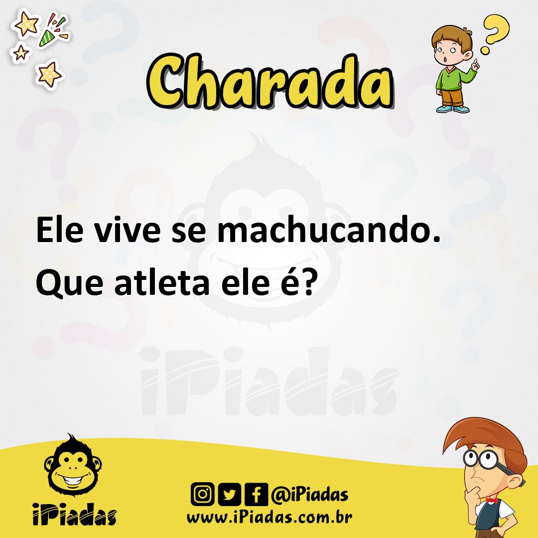 Ilustração de Ele vive se machucando. Que atleta ele é? no iPiadas
