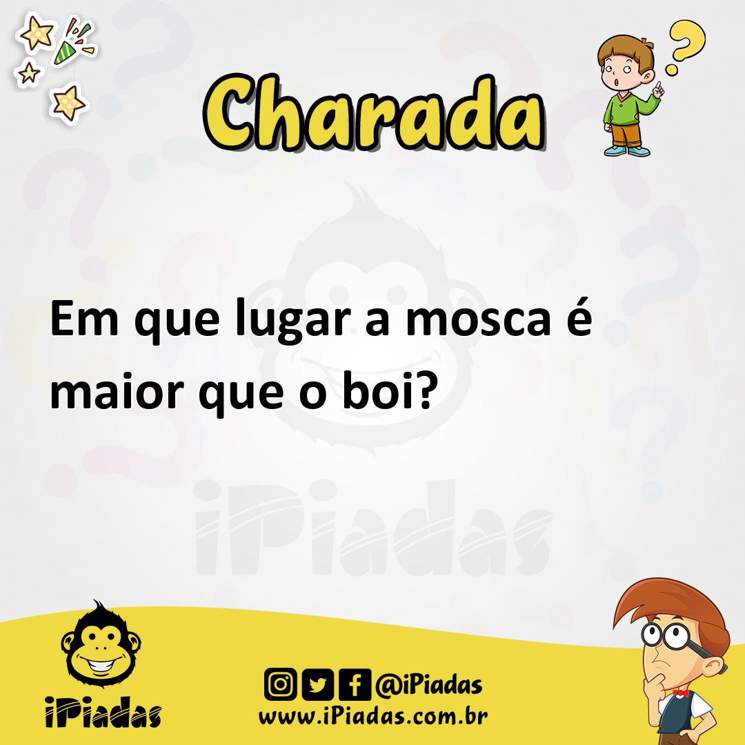 Ilustração de Em que lugar a mosca é maior que o boi? no iPiadas