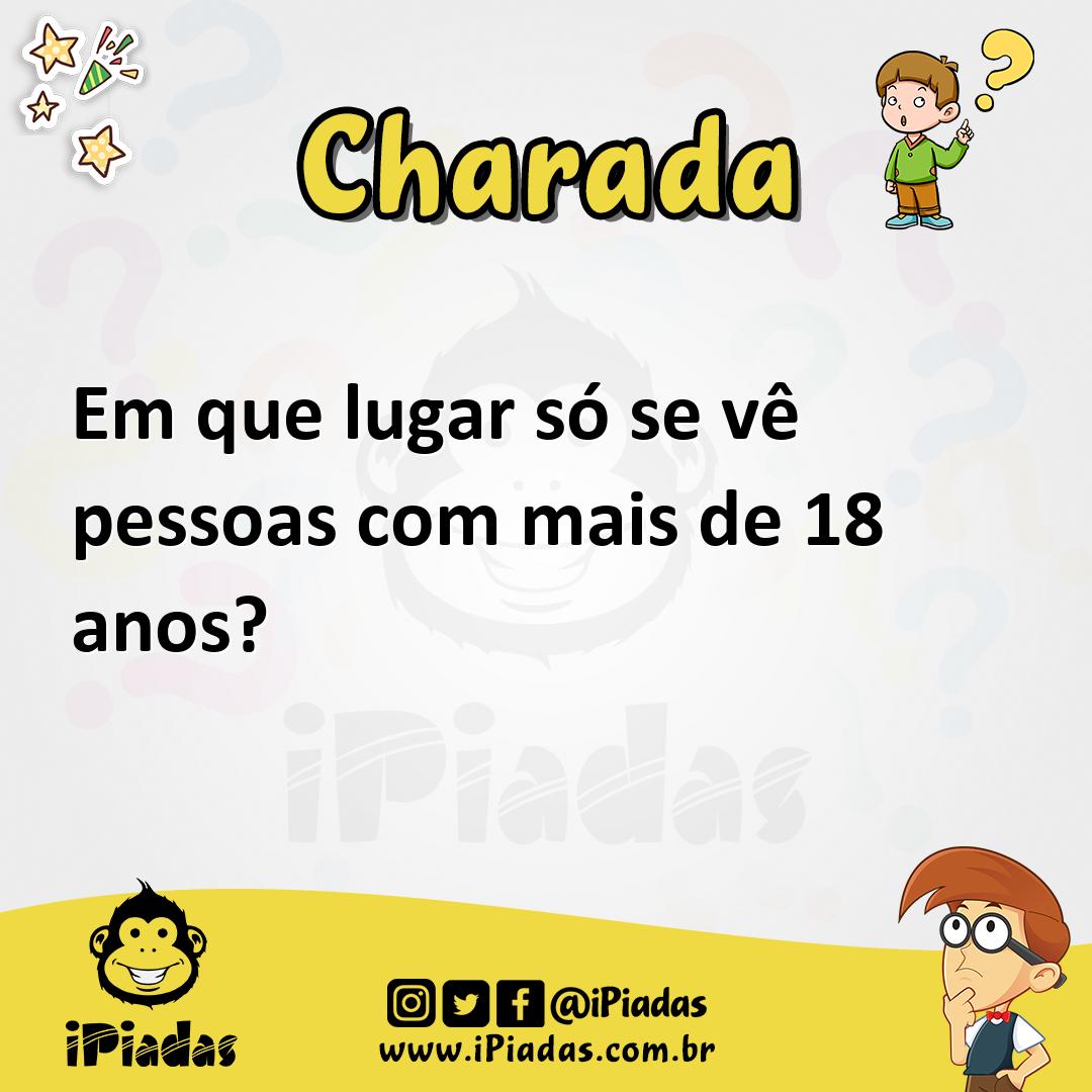 Ilustração de Em que lugar só se vê pessoas com mais de 18 anos? no iPiadas