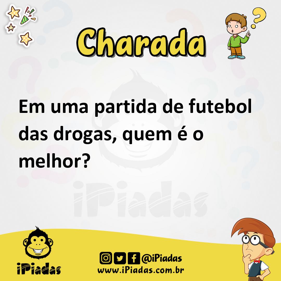 Ilustração de Em uma partida de futebol das drogas, quem é o melhor? no iPiadas