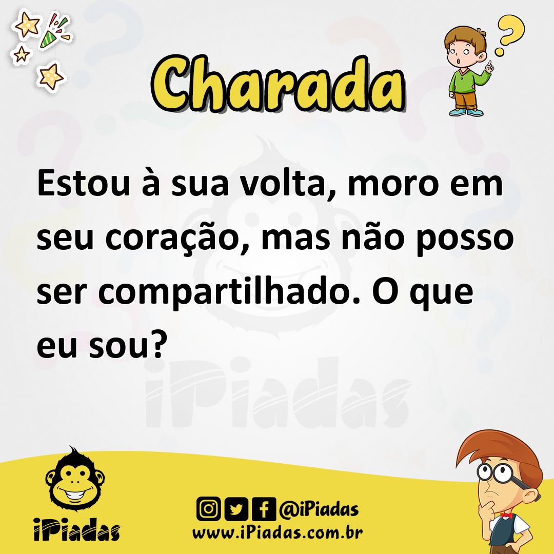 Ilustração de Estou à sua volta, moro em seu coração, mas não posso ser compartilhado. O que eu sou? no iPiadas