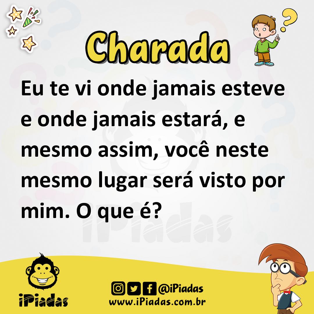 Ilustração de Eu te vi onde jamais esteve e onde jamais estará, e mesmo assim, você neste mesmo lugar será visto por mim. O que é? no iPiadas