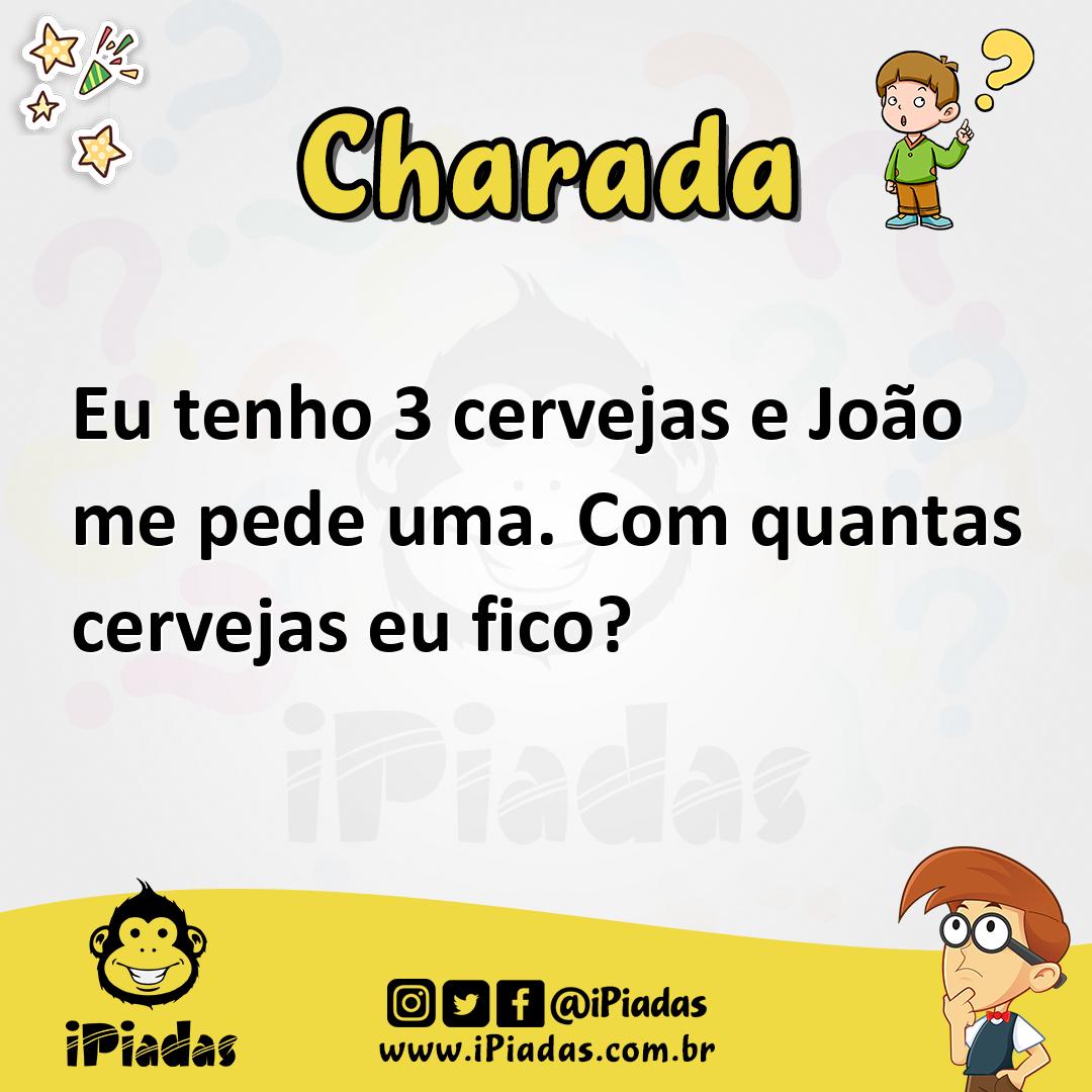 Ilustração de Eu tenho 3 cervejas e João me pede uma. Com quantas cervejas eu fico? no iPiadas
