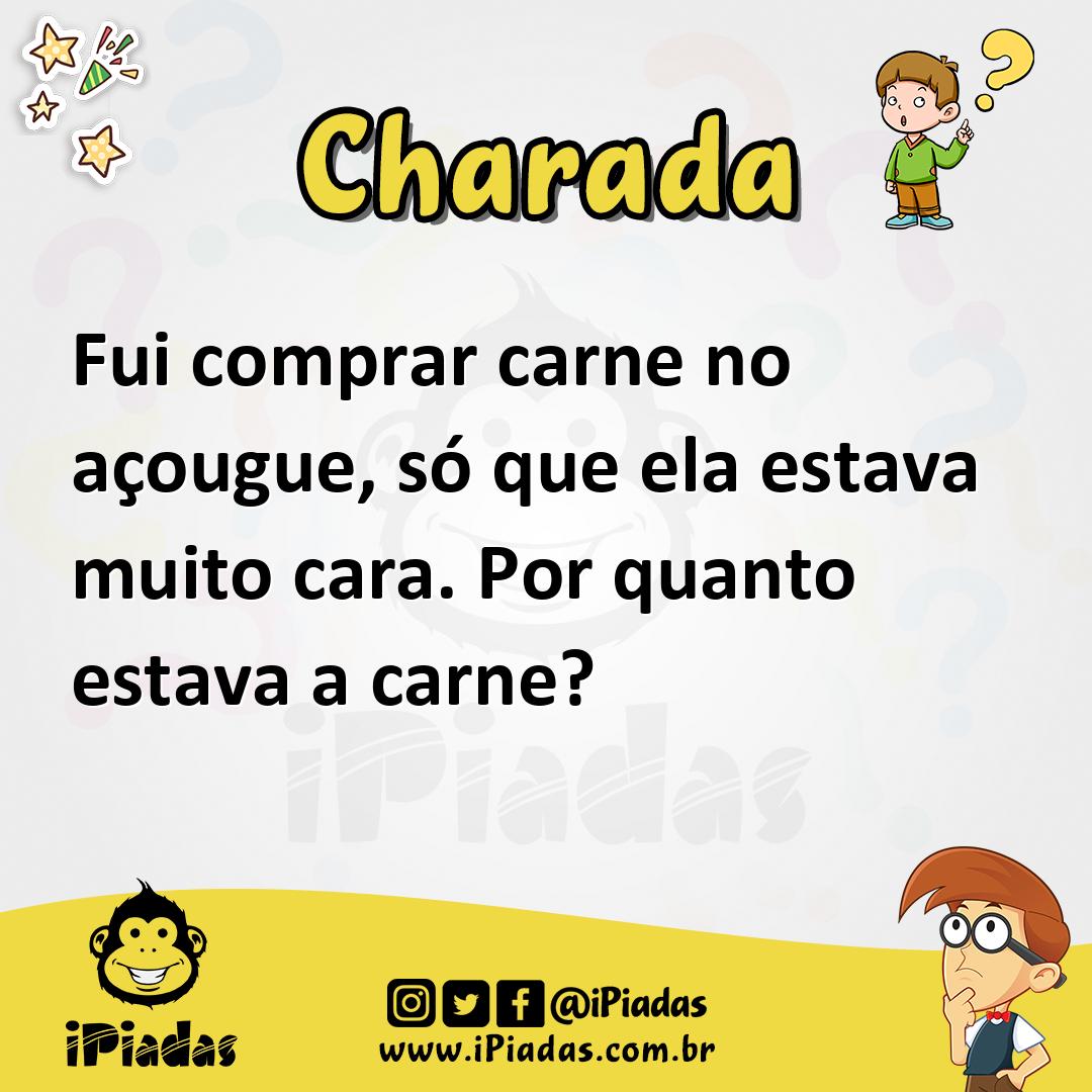 Ilustração de Fui comprar carne no açougue, só que ela estava muito cara. Por quanto estava a carne? no iPiadas
