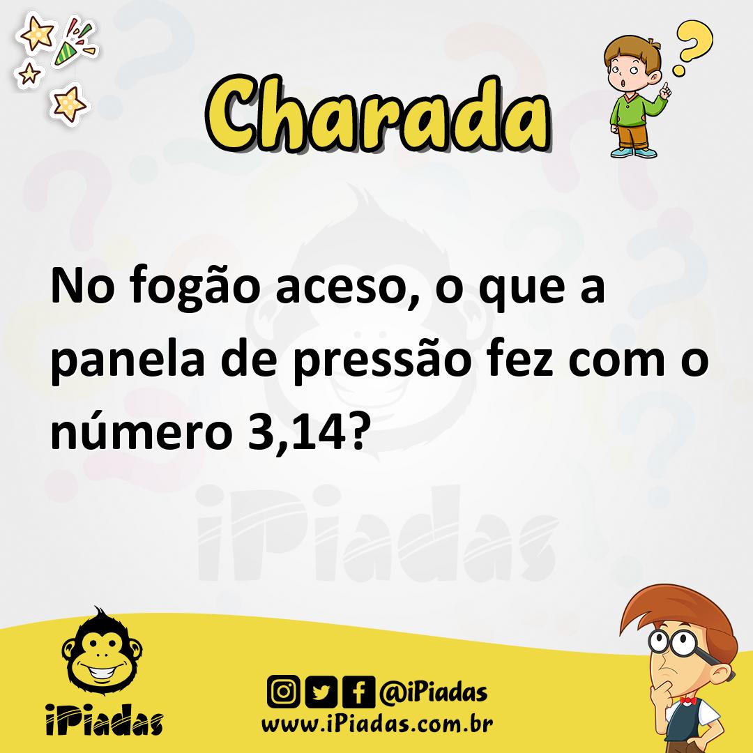 Ilustração de No fogão aceso, o que a panela de pressão fez com o número 3,14? no iPiadas