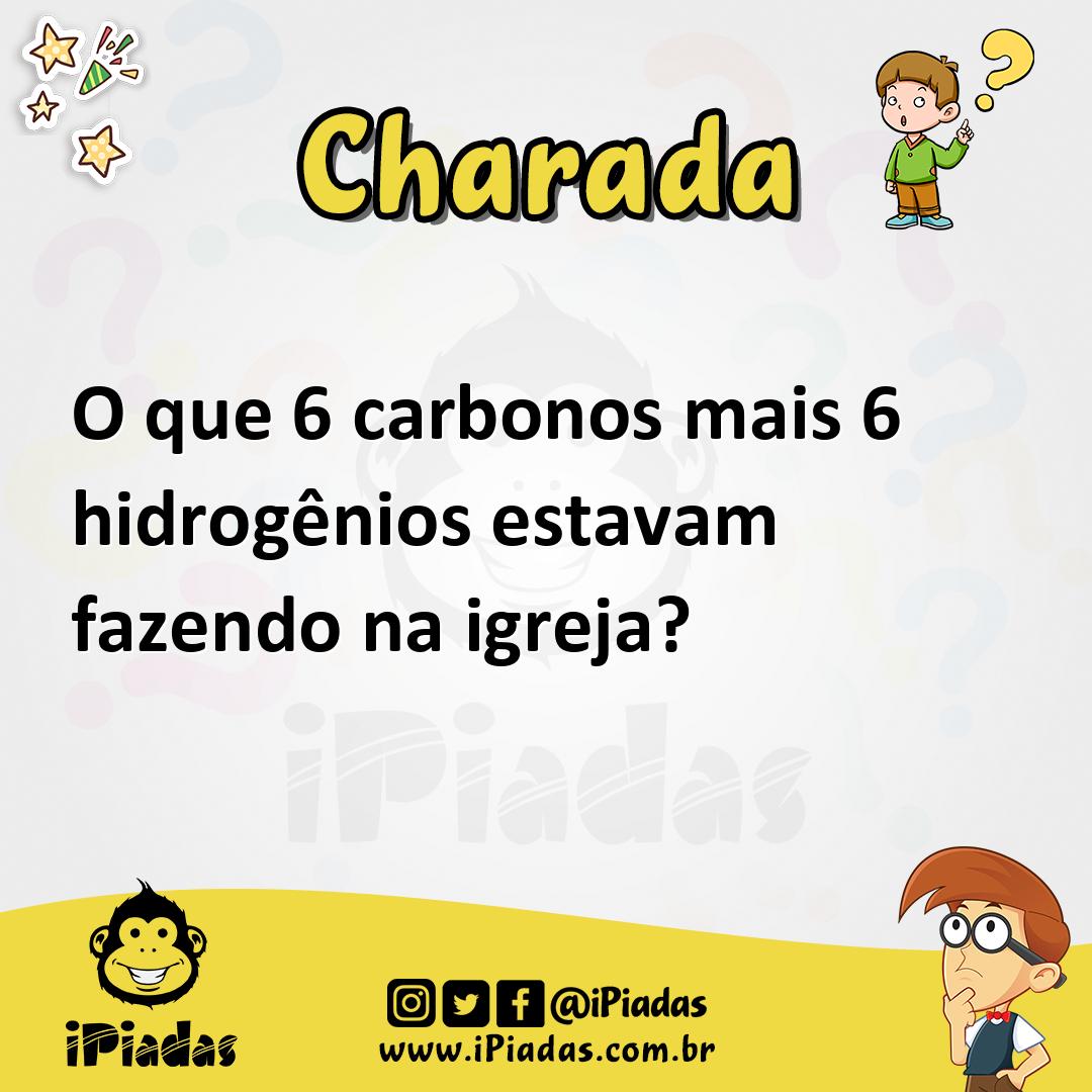 Ilustração de O que 6 carbonos mais 6 hidrogênios estavam fazendo na igreja? no iPiadas