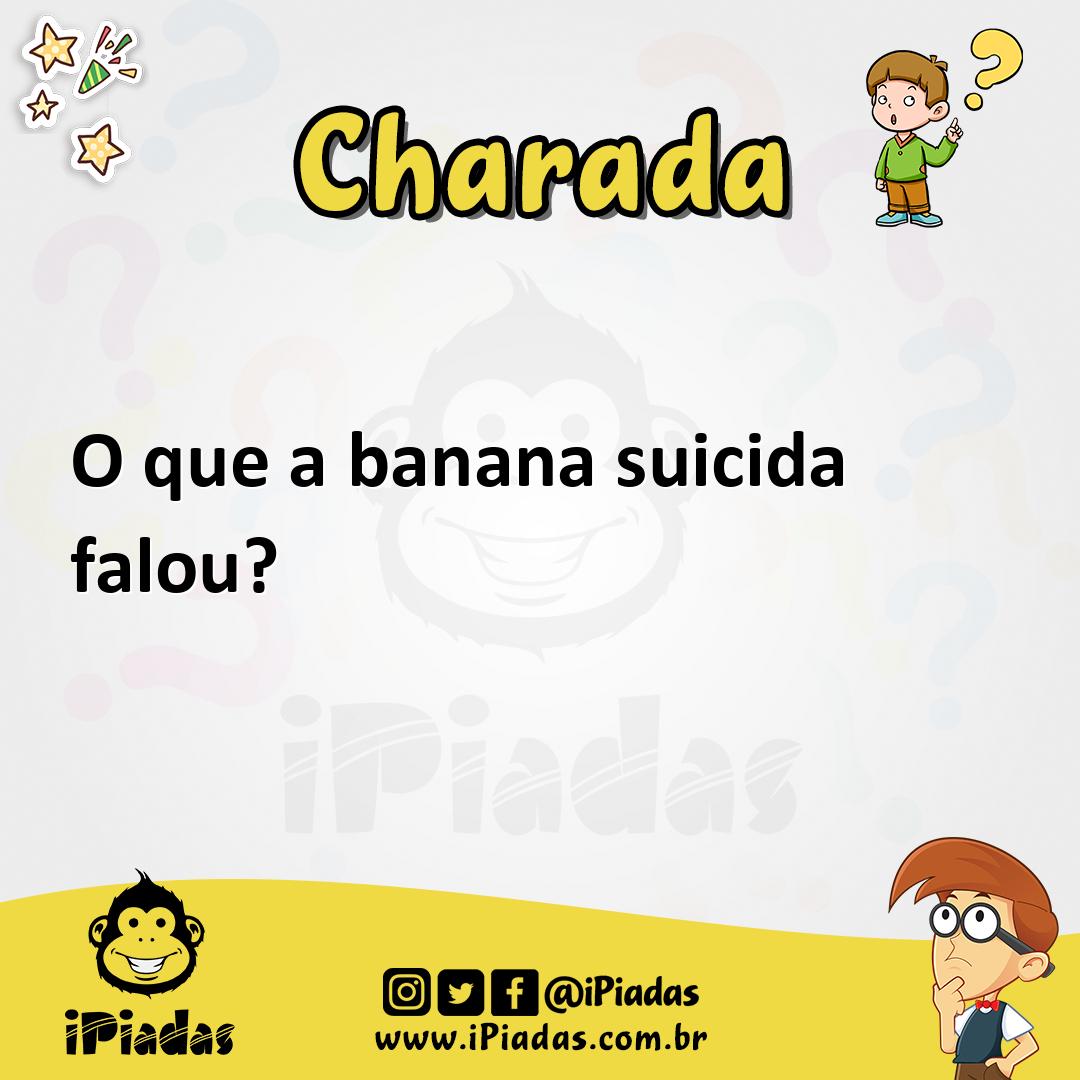 Ilustração de O que a banana suicida falou? no iPiadas