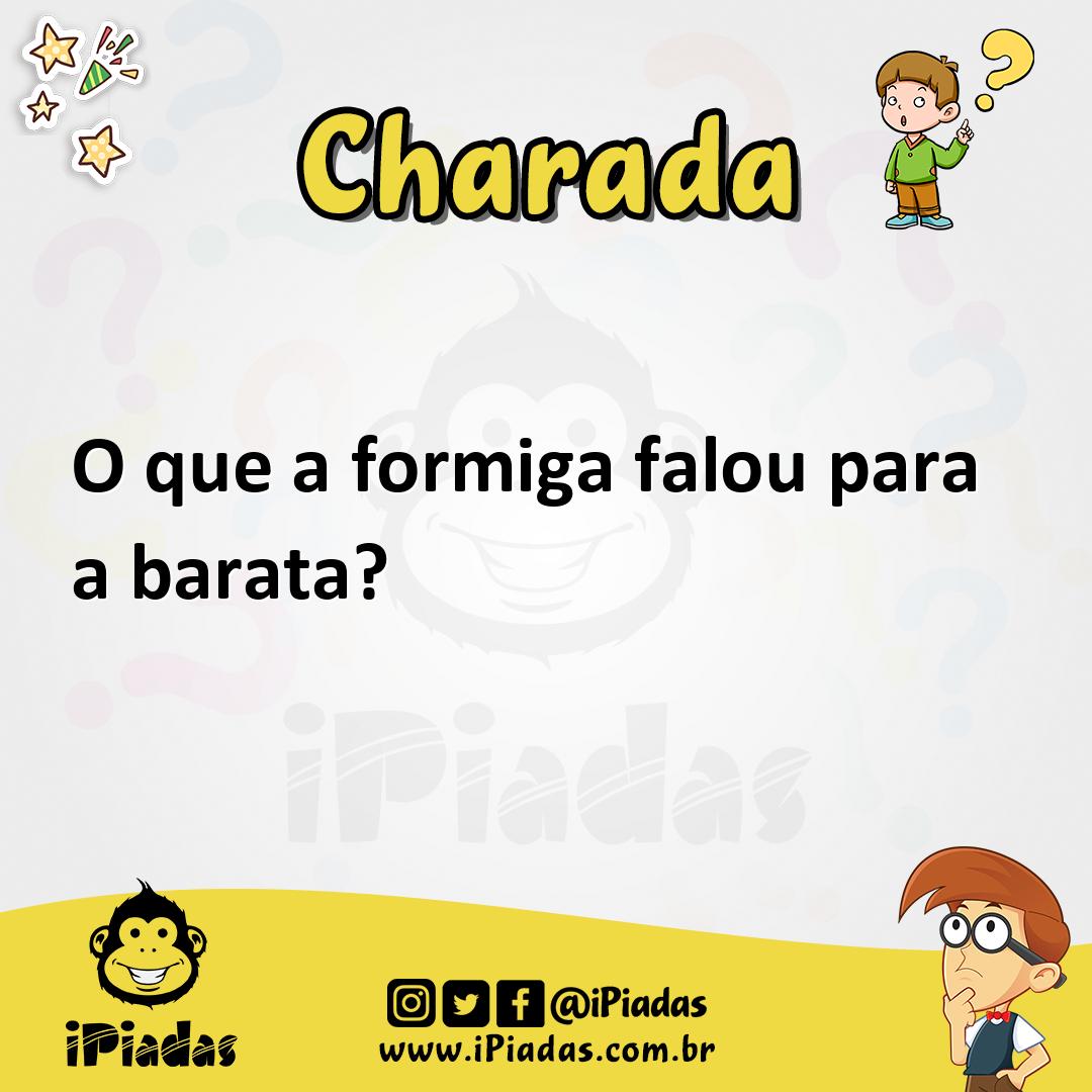 Ilustração de O que a formiga falou para a barata? no iPiadas