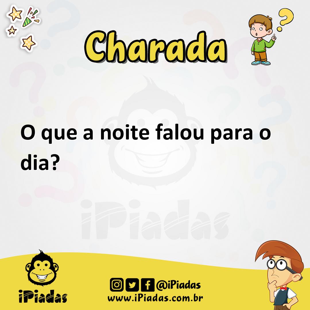 Ilustração de O que a noite falou para o dia? no iPiadas