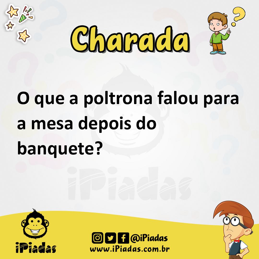 Ilustração de O que a poltrona falou para a mesa depois do banquete? no iPiadas