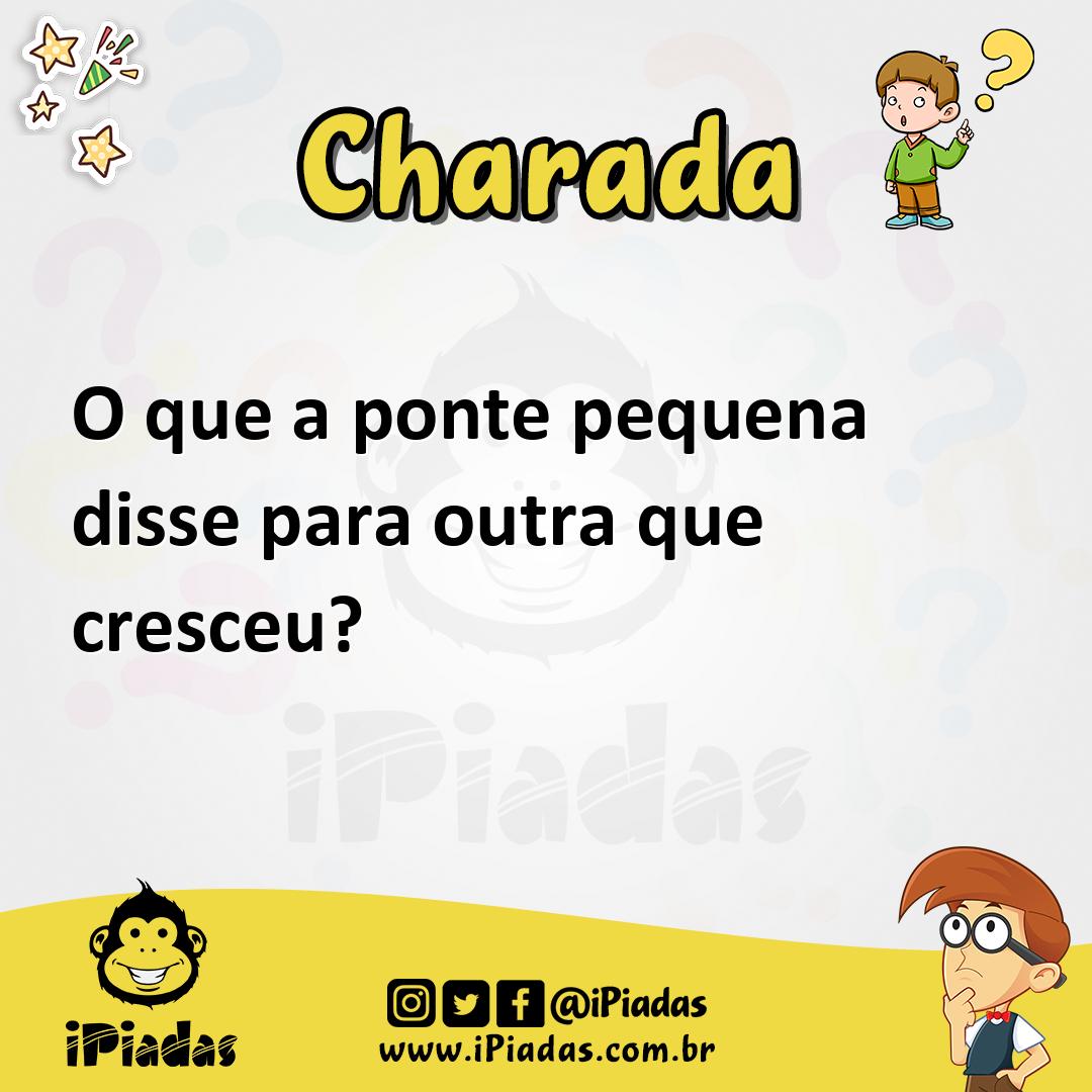 Ilustração de O que a ponte pequena disse para outra que cresceu? no iPiadas