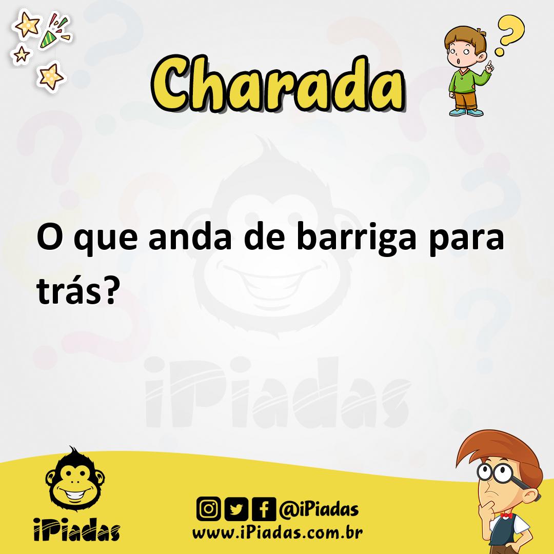Ilustração de O que anda de barriga para trás? no iPiadas