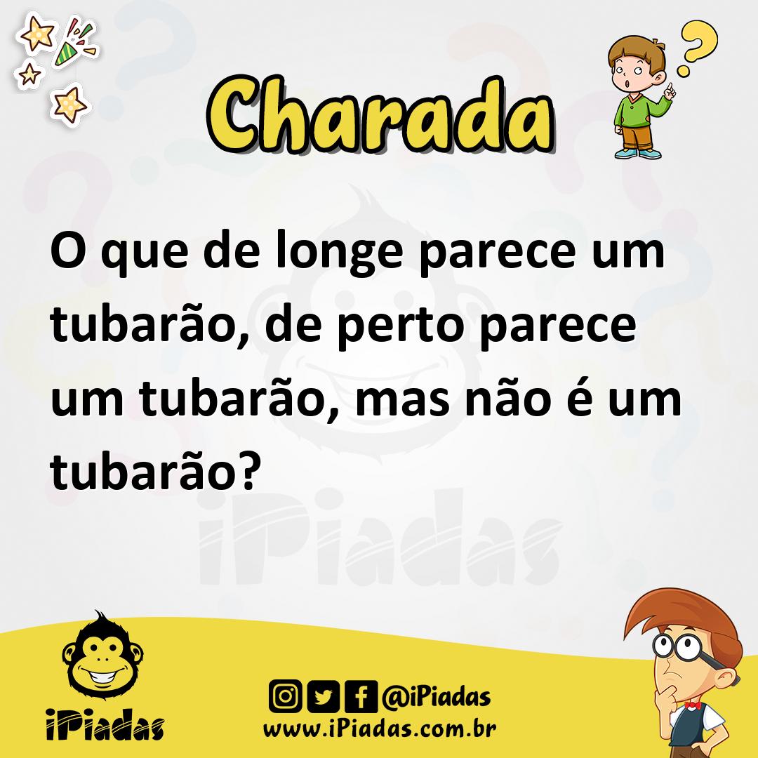Ilustração de O que de longe parece um tubarão, de perto parece um tubarão, mas não é um tubarão? no iPiadas