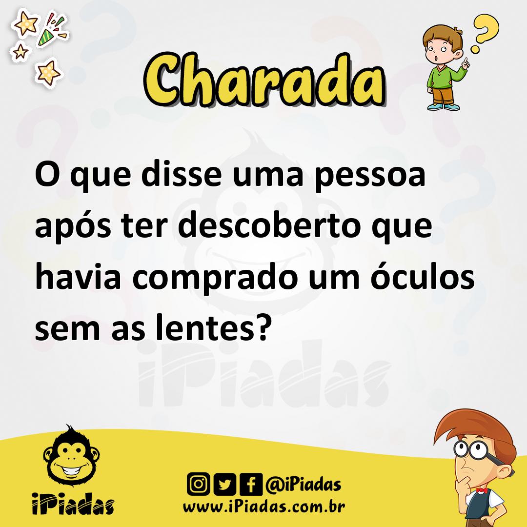 Ilustração de O que disse uma pessoa após ter descoberto que havia comprado um óculos sem as lentes? no iPiadas