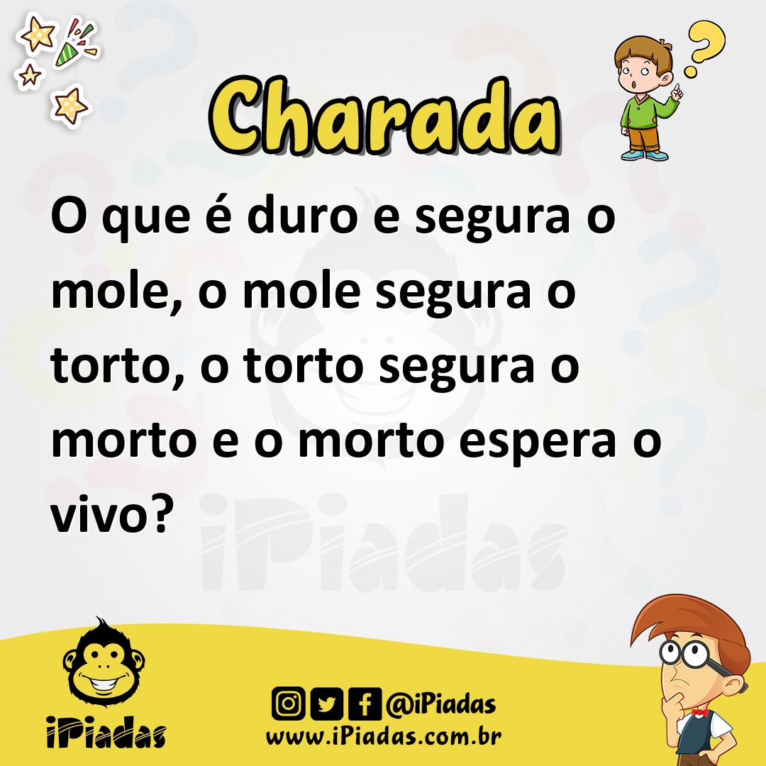 Ilustração de O que é duro e segura o mole, o mole segura o torto, o torto segura o morto e o morto espera o vivo? no iPiadas