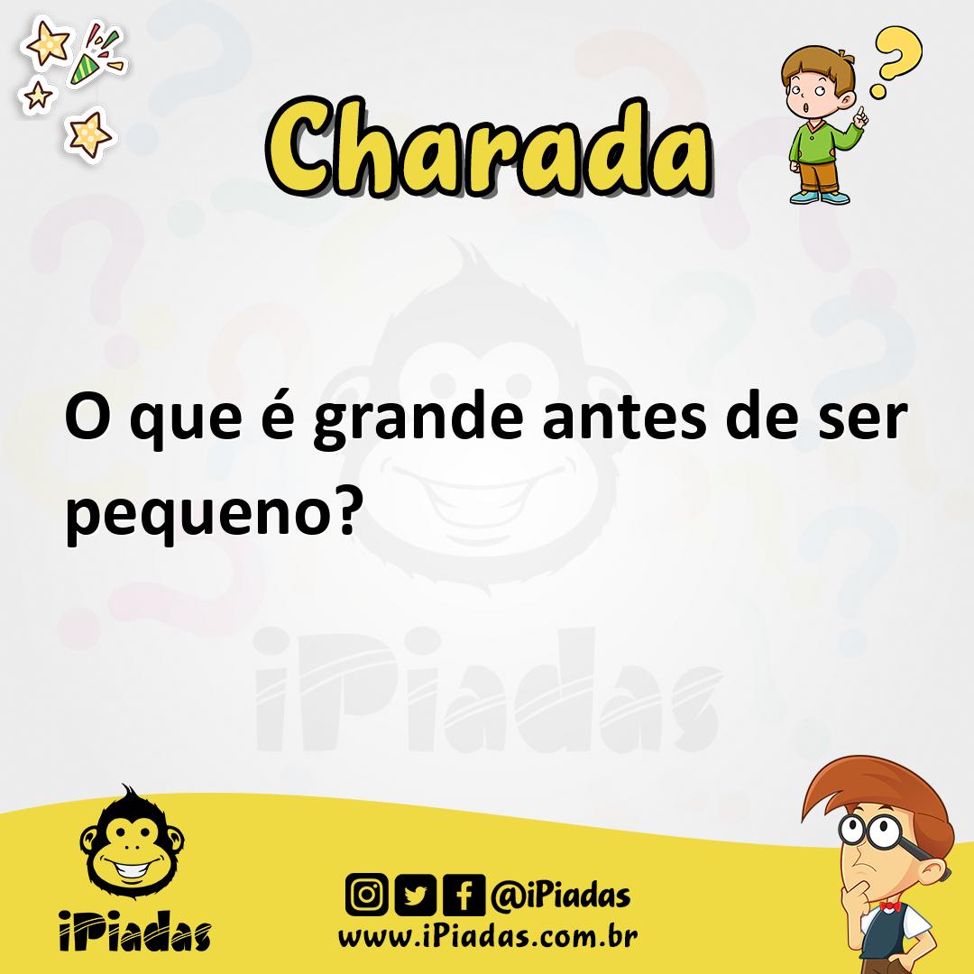 Ilustração de O que é grande antes de ser pequeno? no iPiadas