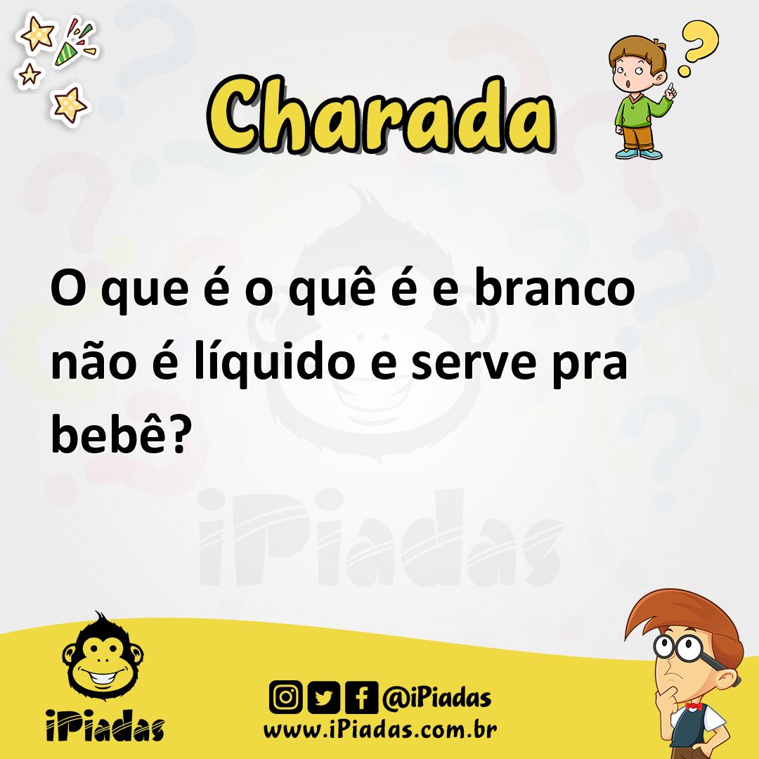 Ilustração de O que é o quê é e branco não é líquido e serve pra bebê? no iPiadas
