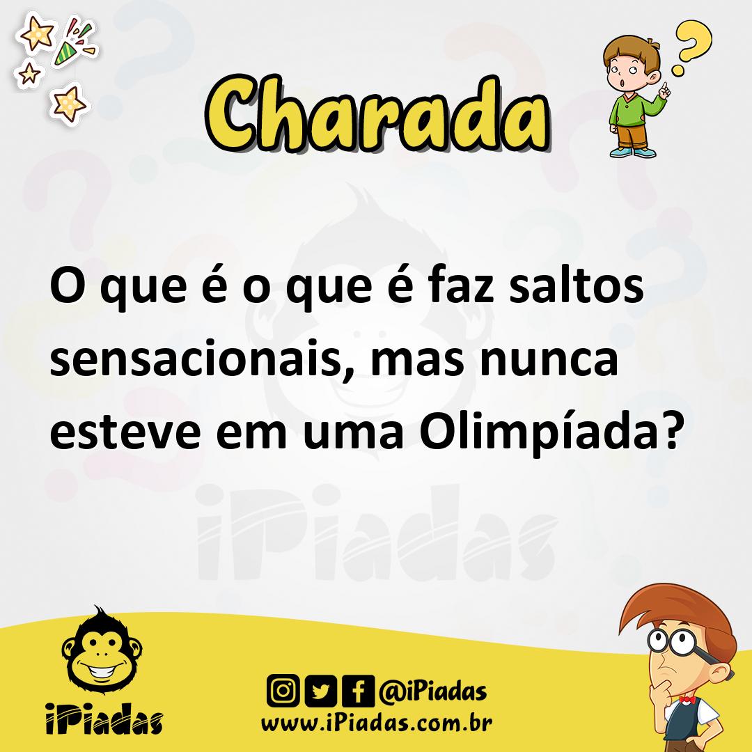 Ilustração de O que é o que é faz saltos sensacionais, mas nunca esteve em uma Olimpíada? no iPiadas