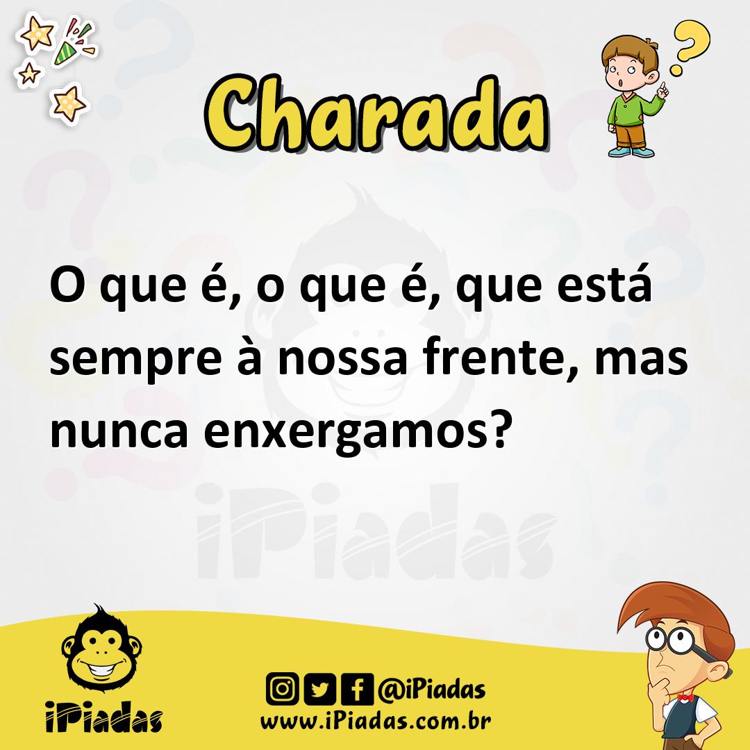 Ilustração de O que é, o que é, que está sempre à nossa frente, mas nunca enxergamos? no iPiadas