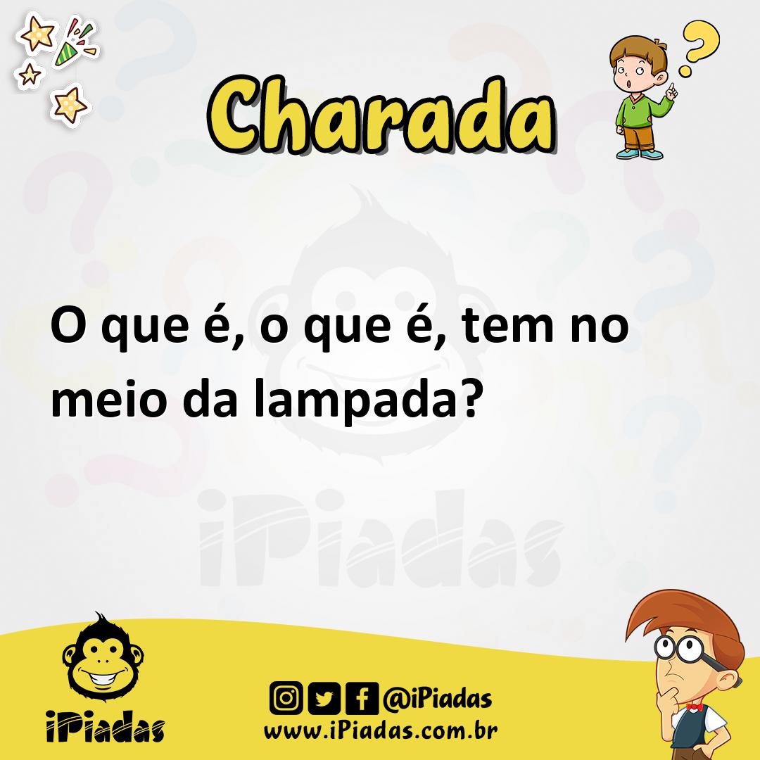 Ilustração de O que é, o que é, tem no meio da lampada? no iPiadas