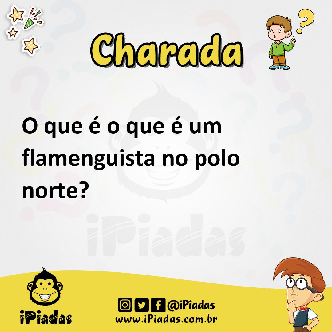 Ilustração de O que é o que é um flamenguista no polo norte? no iPiadas