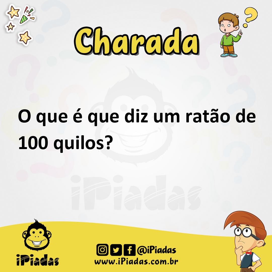 Ilustração de O que é que diz um ratão de 100 quilos? no iPiadas