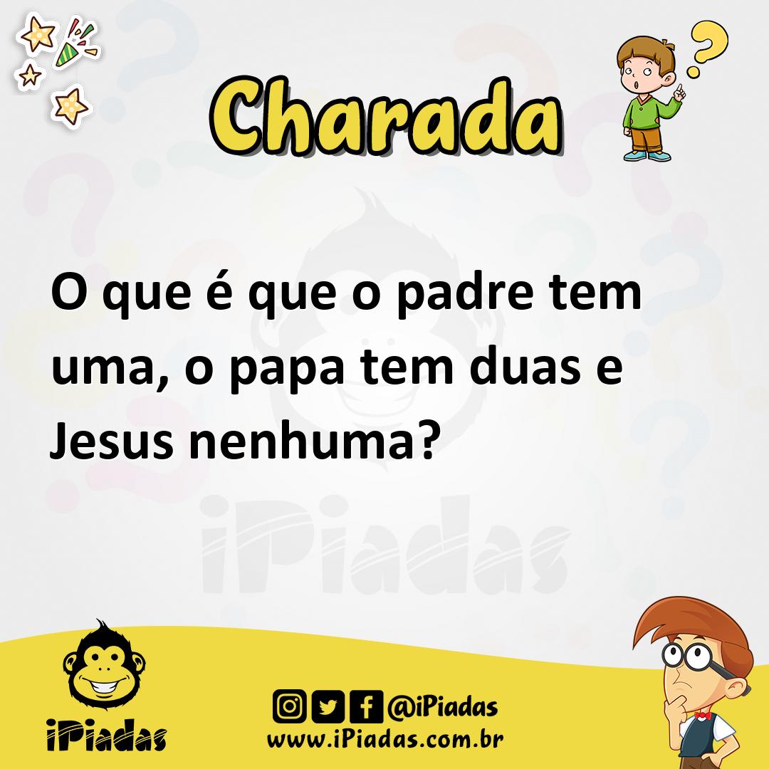 Ilustração de O que é que o padre tem uma, o papa tem duas e Jesus nenhuma? no iPiadas