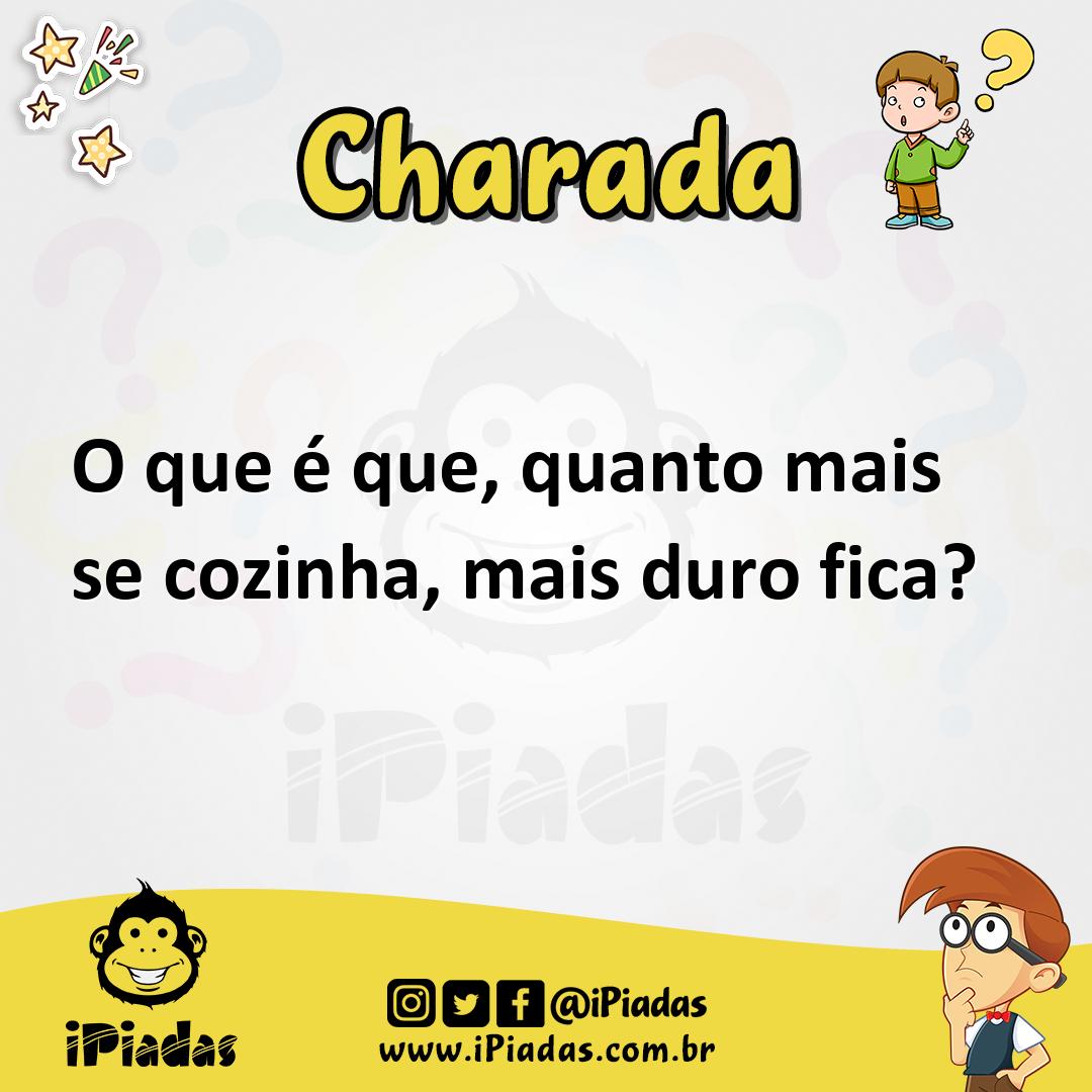 Ilustração de O que é que, quanto mais se cozinha, mais duro fica? no iPiadas