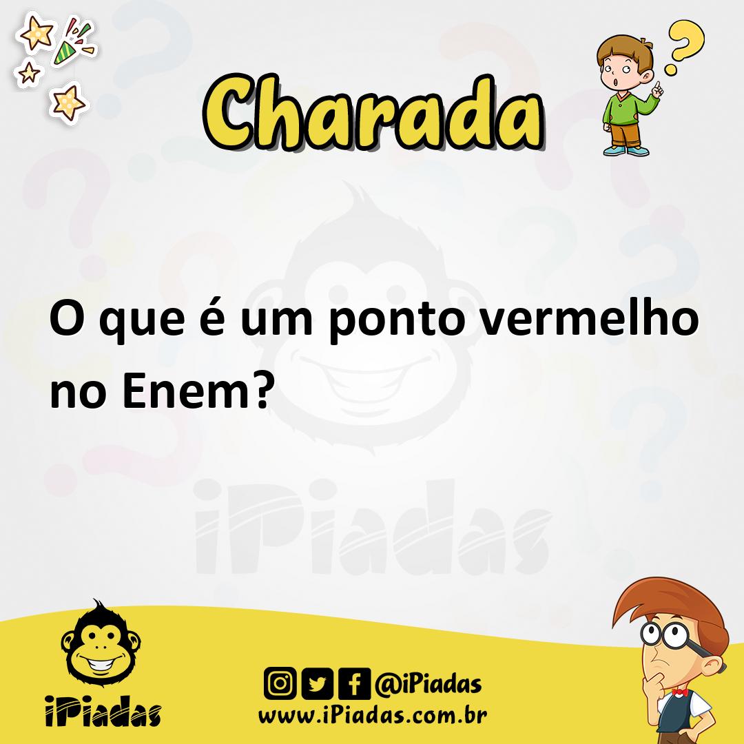 Ilustração de O que é um ponto vermelho no Enem? no iPiadas
