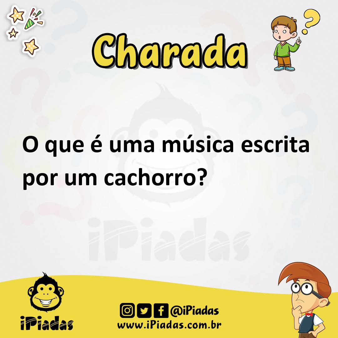 Ilustração de O que é uma música escrita por um cachorro? no iPiadas
