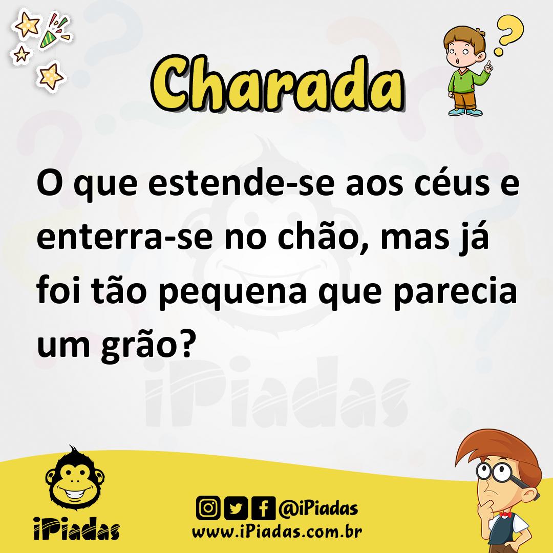 Ilustração de O que estende-se aos céus e enterra-se no chão, mas já foi tão pequena que parecia um grão? no iPiadas