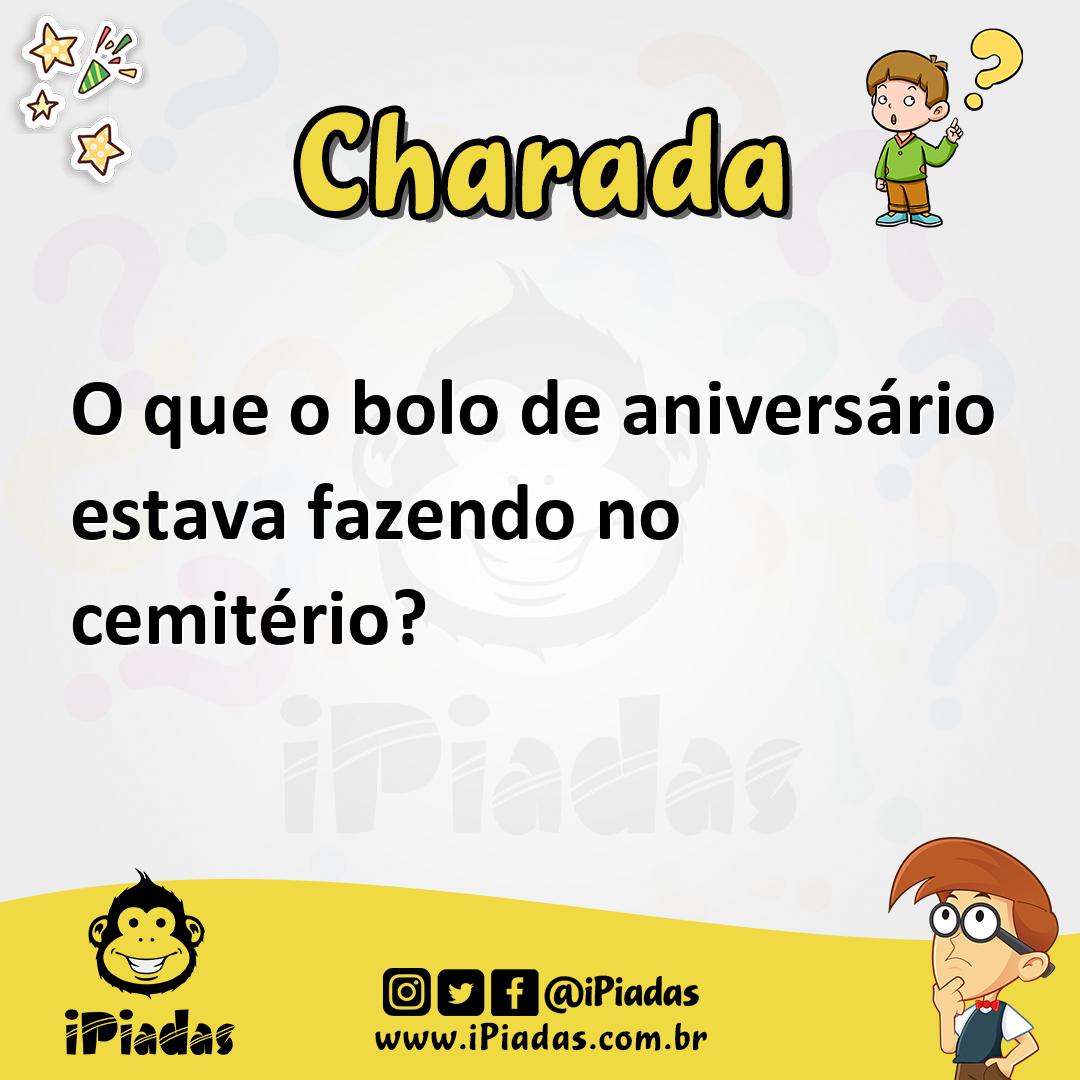 Ilustração de O que o bolo de aniversário estava fazendo no cemitério? no iPiadas