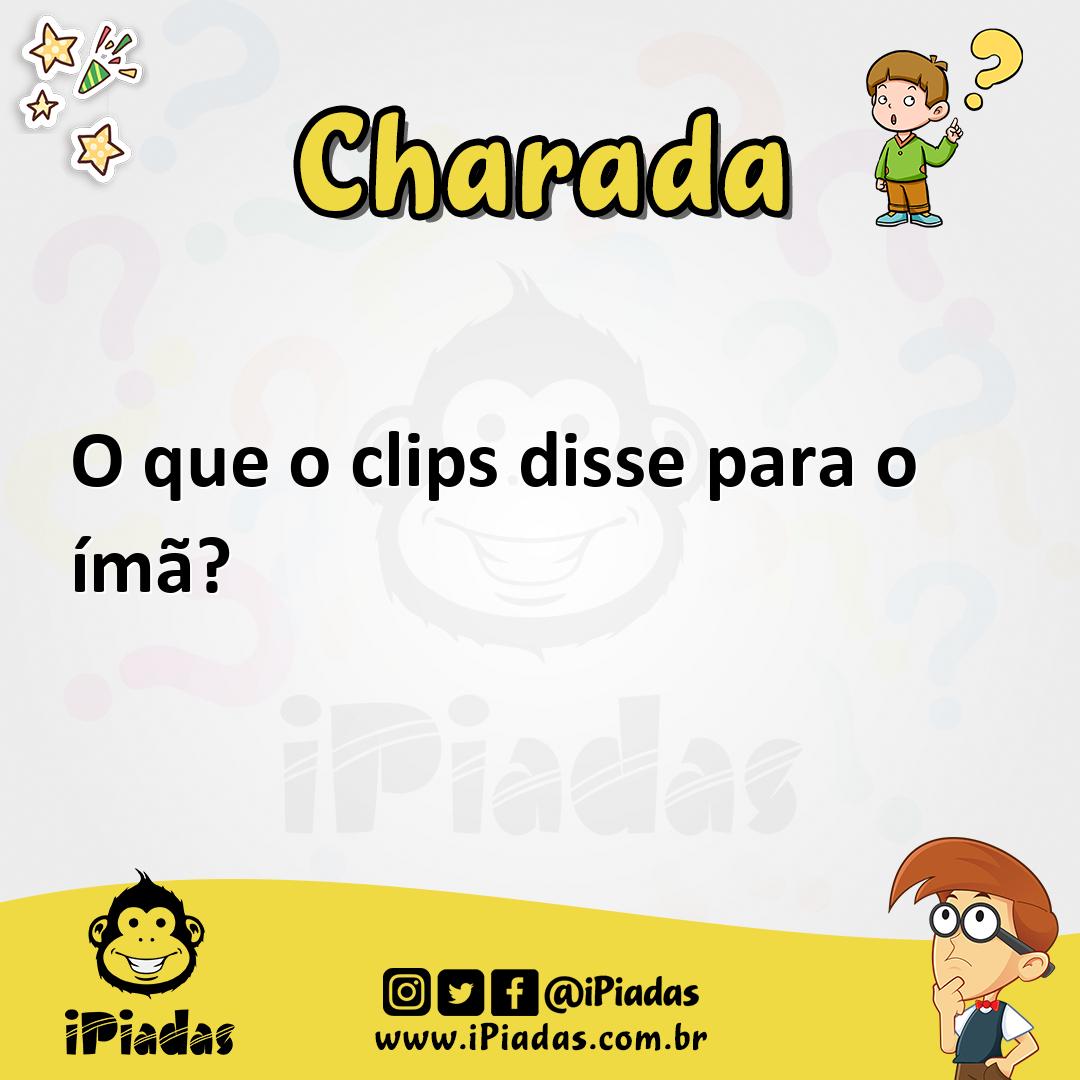 Ilustração de O que o clips disse para o ímã? no iPiadas