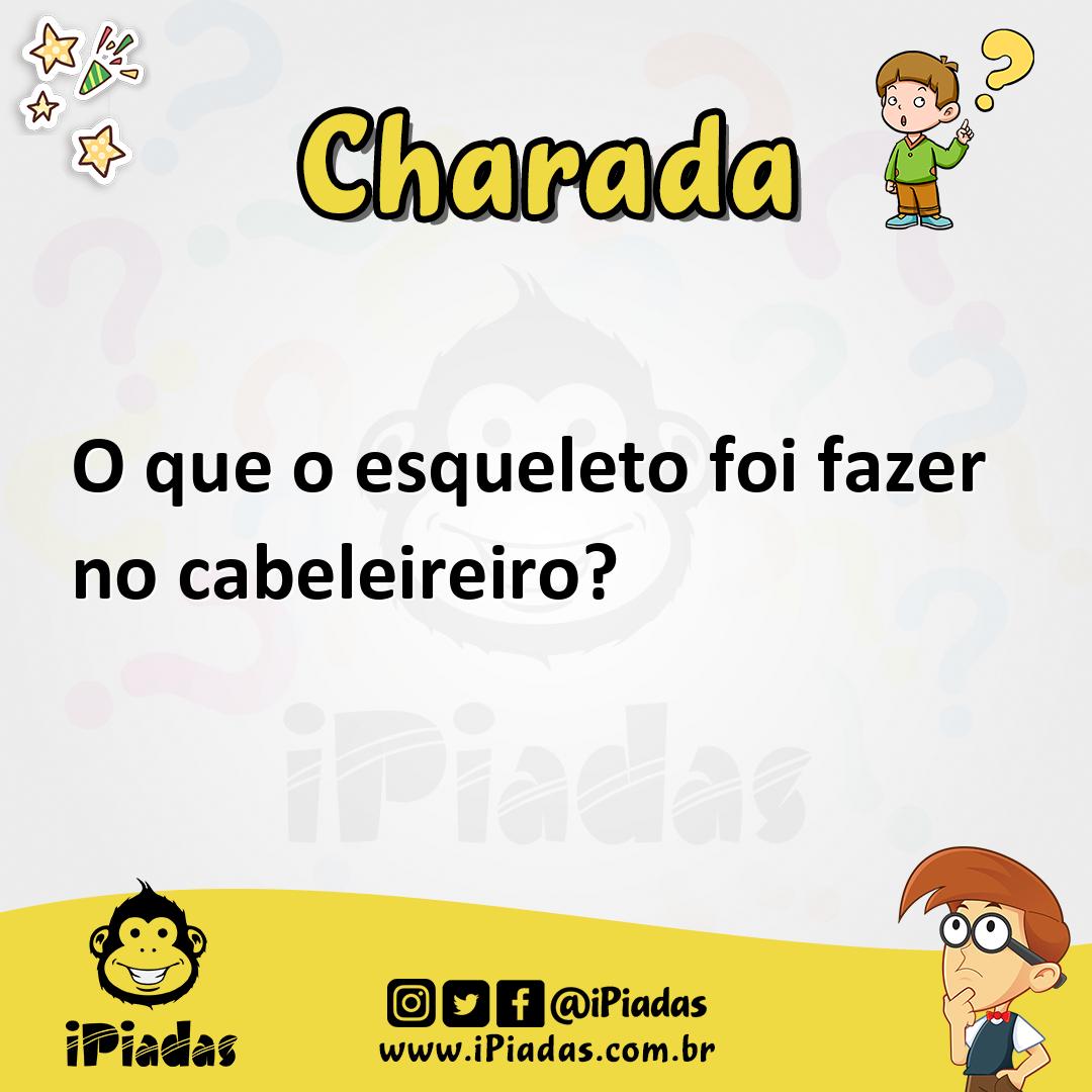 Ilustração de O que o esqueleto foi fazer no cabeleireiro? no iPiadas