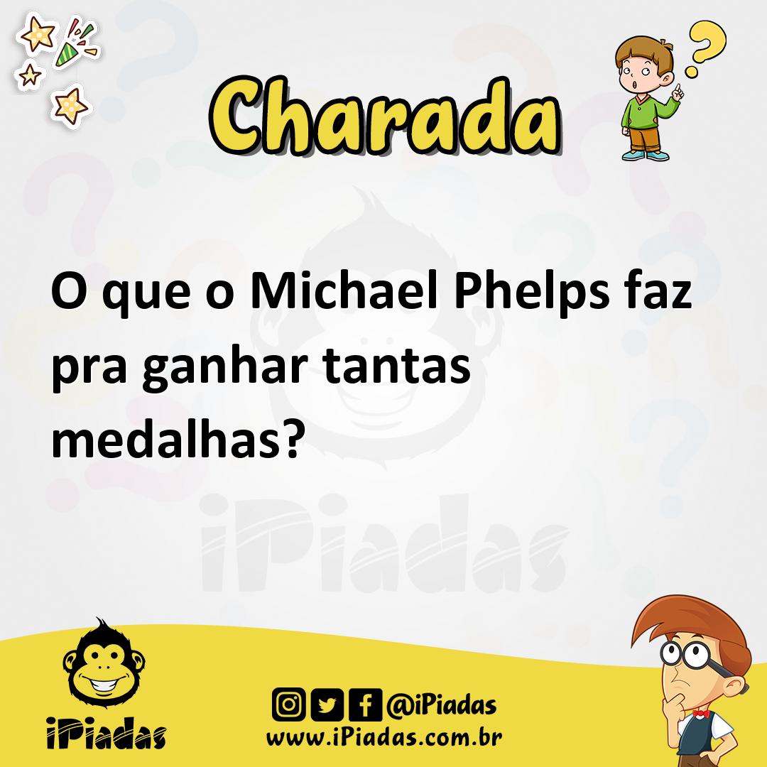 Ilustração de O que o Michael Phelps faz pra ganhar tantas medalhas? no iPiadas