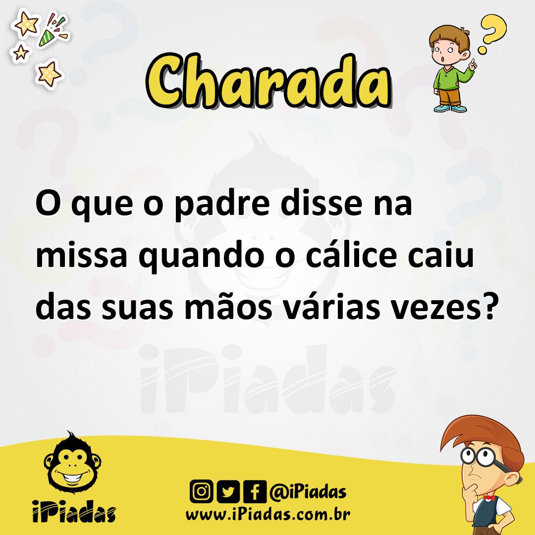 Ilustração de O que o padre disse na missa quando o cálice caiu das suas mãos várias vezes? no iPiadas