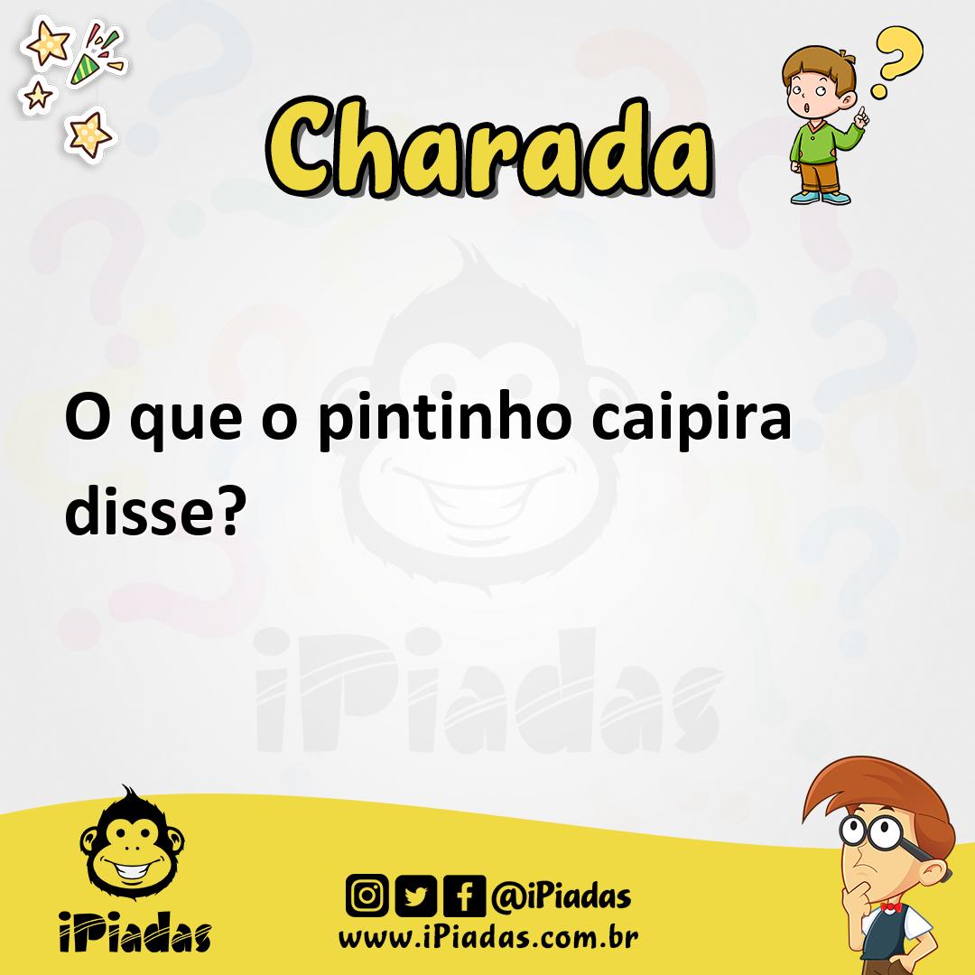 Ilustração de O que o pintinho caipira disse? no iPiadas