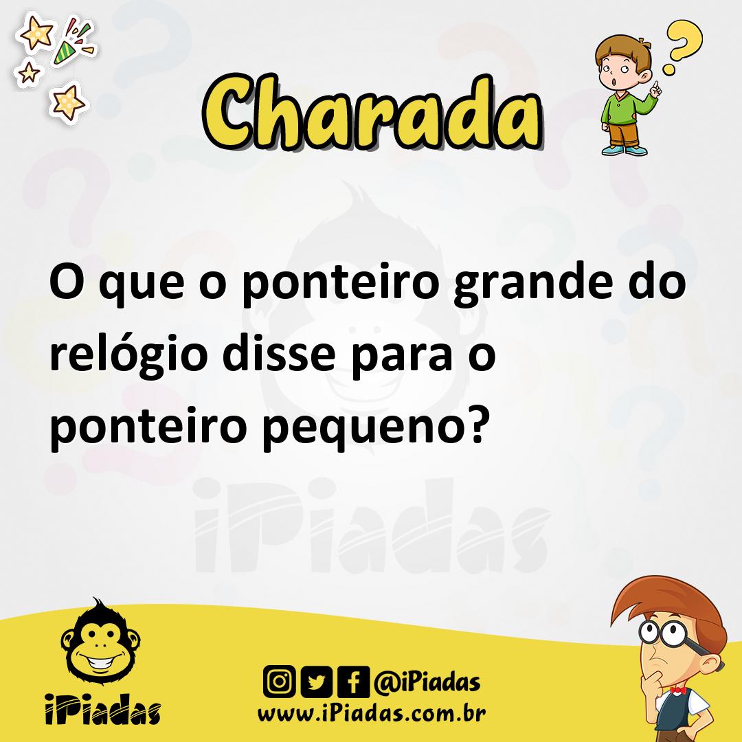 Ilustração de O que o ponteiro grande do relógio disse para o ponteiro pequeno? no iPiadas